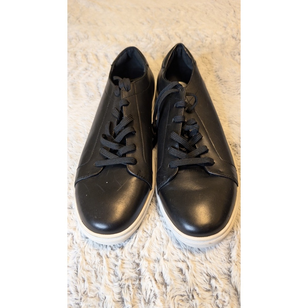 Kenneth Cole  MEN'S PRIDE KAM Black Leather Sneakers - Size 9M